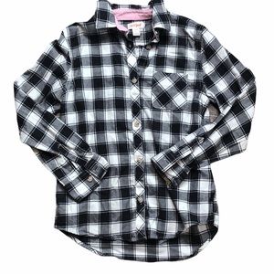 Cat&Jack Girls Plaid Casual Button Down - SZ L